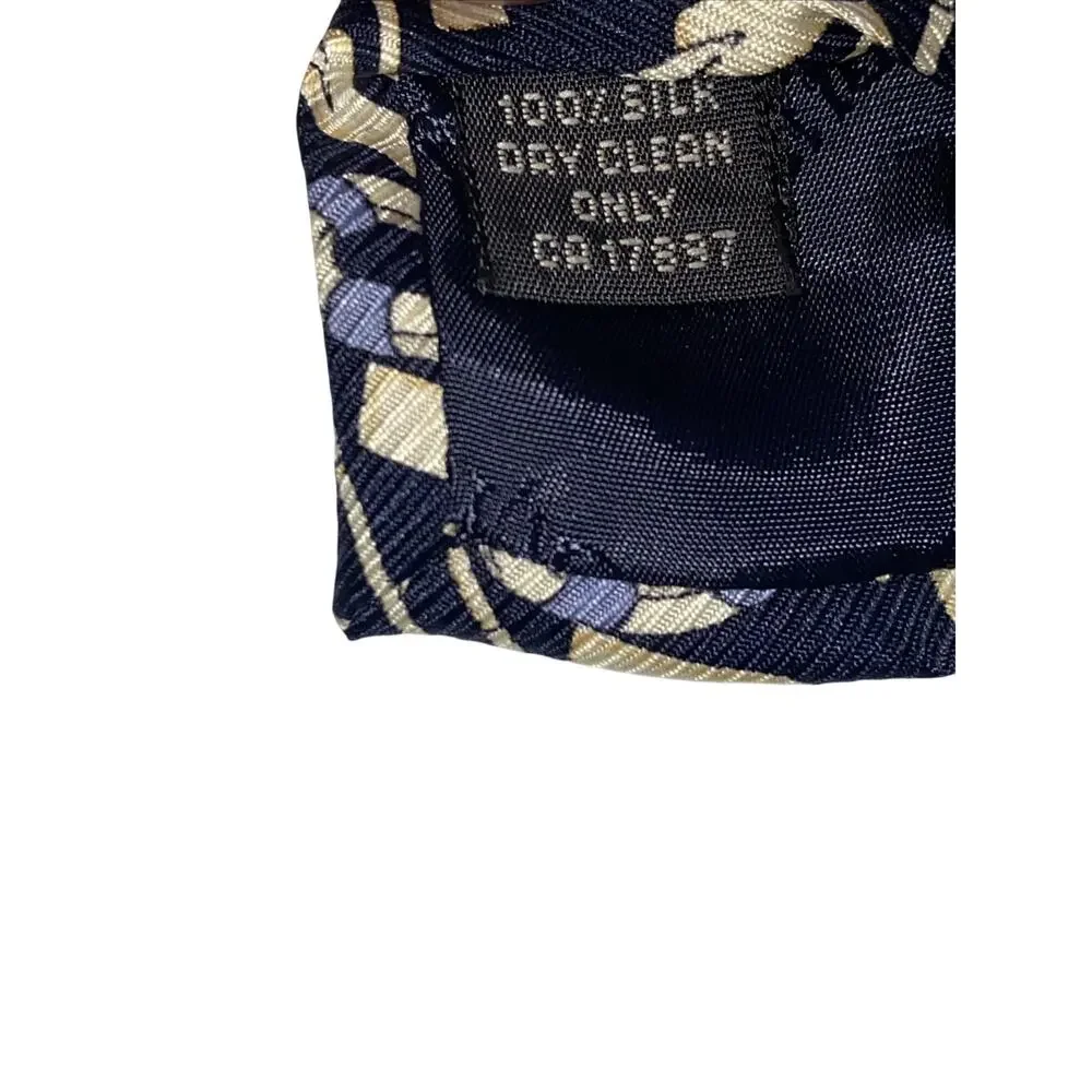 Banana Republic Silk Tie Blue Squares Sailboats 4